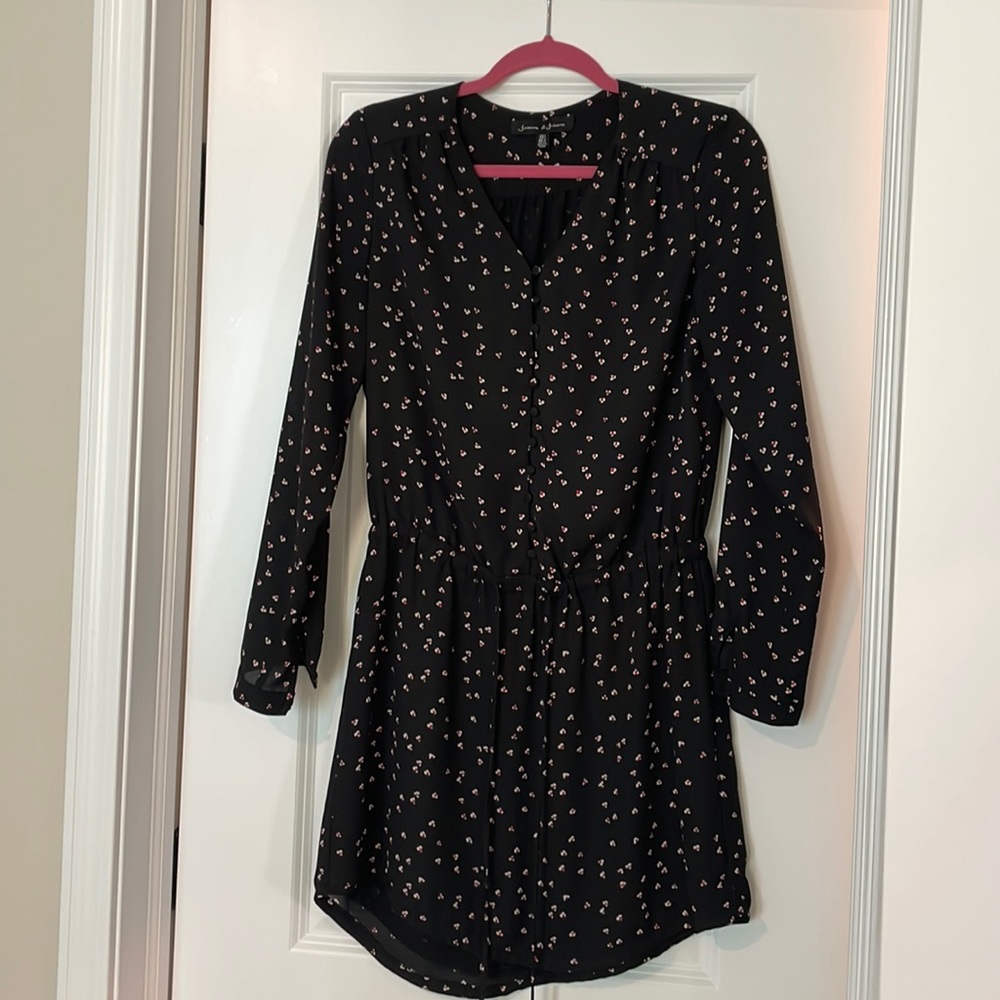 Jasmine & Juliana black print mini dress size 2